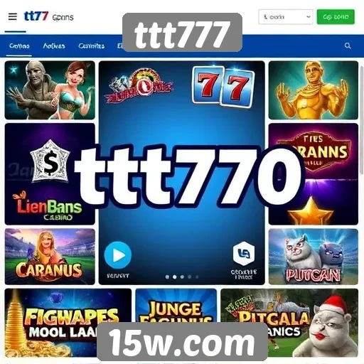 Variedade de jogos disponíveis no ttt777